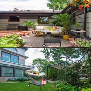 JH-carrito de acero inoxidable para cocina y Patio, carrito con soporte de 2 capas para exteriores - Product Image 4