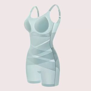 Vente en gros de gaine amincissante pour femme, taille plus, respirante, en dentelle, à ventre plat, avec bouton, logo personnalisé, gaine amincissante, veste - Product Image 5