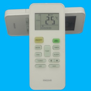 รีโมทคอนโทรลเครื่องปรับอากาศคริสตัลเพิร์ล เทียนหงอ รุ่น RN02A/B เวอร์ชั่นภาษาอังกฤษ จอแสดงผลดิจิตอล LED รหัสคงที่ - Product Image 1
