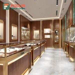 Fabricante de Muebles Personalizados para Joyería Minorista, Mostrador de Exhibición Comercial con Panel de Vidrio Templado - Product Image 2