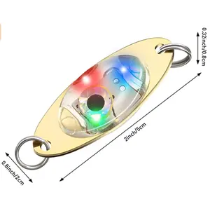 Cucchiai da pesca a LED lampeggiatore subacqueo di acqua salata traina a goccia profonda pesca a LED lampeggiatore di esche illuminate (2x0.8 '') B13