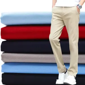 Fournisseurs de tissus en coton tissu en coton sergé de teinture tissé écologique pour pantalon chino