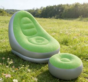 Modern Design Foldable <b>Inflatable</b> <b>Sofa</b> With Foot Pedals Portable Outdoor Plush Hospital Use Pvc Material Lazy Lounge Chair - Product Image 2