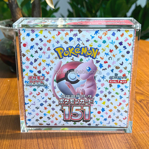 TCG Cartes Pokemon transparentes personnalisées Scarlet et Violet 151 Booster box Display Case Japanese Booster Box Large Strong Magnet Case - Product Image 1