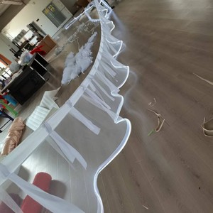 Voilages de plafond LED pour mariage avec éclairage, décoration de plafond de salle, draperies suspendues pour événements de mariage - Product Image 4