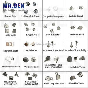 MRDEN OEM 10 stuks/zak RVS Bondable Lingual Button met haak voor orthodontische producten - Product Image 6