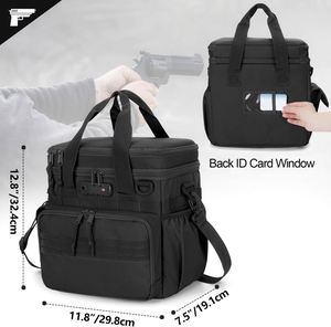 Bolsa Táctica Negra de Fábrica con Candado TSA, Capacidad para 12 Cargadores, Múltiples Bolsillos, Equipo de Caza, 2 Estuches - Product Image 4