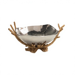 Cuenco Decorativo de Acero Inoxidable con Base de Latón, de la Mejor Calidad, Tamaño Personalizado, para Dulces y Dátiles en India - Product Image 1