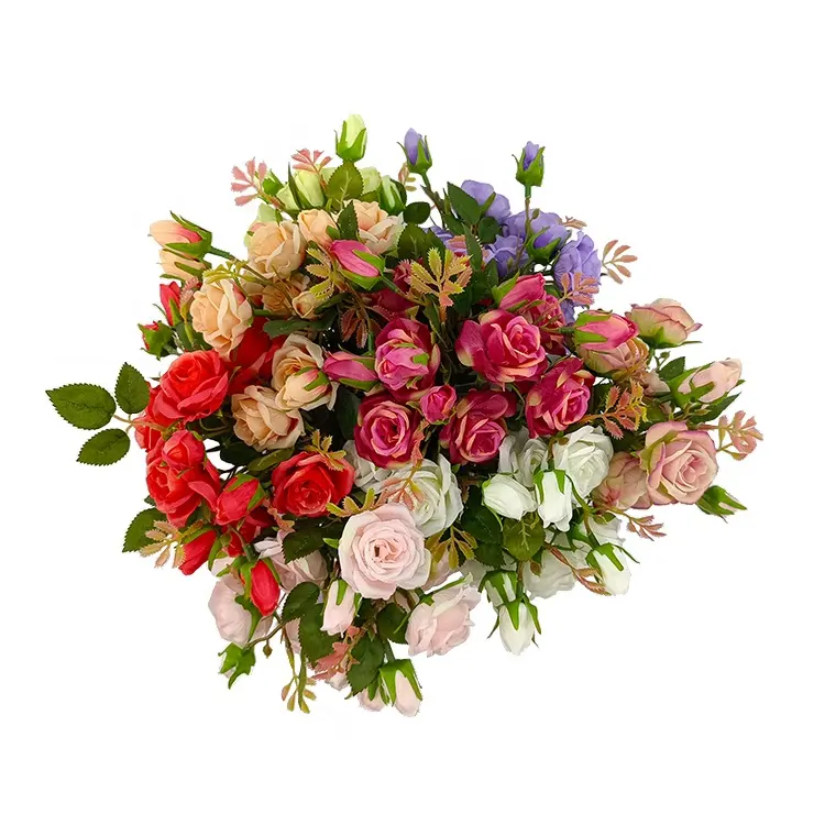 Hot Selling 28Cm Artificial Rose Bud Flower For Wedding Decoration Wholesale Artificial Flower Bouquet