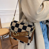 Sacs à main de styliste de luxe pour femmes, petit sac carré à bandoulière large ceinture, sac messager à bandoulière simple pour filles