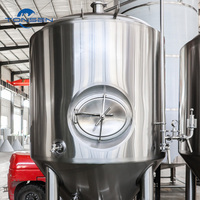 Cuve de Fermentation en Acier Inoxydable 3000L 30HL avec Chemise de Refroidissement à Cavités pour Cidre, Kombucha, Bière Artisanale, Brasserie Certifiée CE