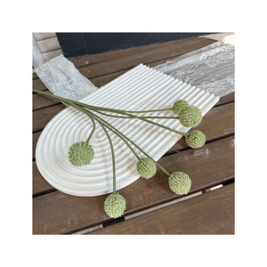 Fleurs artificielles Jinxi Golden Ball en soie, décoration de mariage et de maison, violet, rose, blanc, bleu, jaune, vert - Product Image 4