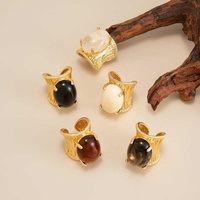 Bague pour femme en résine ambre plaquée or, légère, à large bande, design massif, style écaille de tortue, pour brunch et rendez-vous, pour les trendsetters