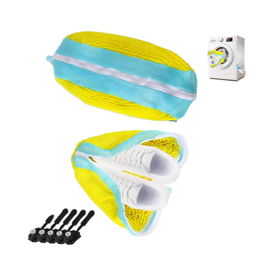 Bolsas para zapatos de lavandería de poliéster ligeras de fácil limpieza reutilizables para lavadora secadora con 5 cremalleras de repuesto para reducción de ruido - Product Image 1