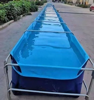 Réservoir pliable de pisciculture de bâche d'aquarium de Biofloc enduit par PVC bleu pour des fermes d'aquiculture