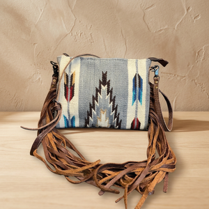 Bolso Bandolera de Cuero Genuino de Alta Calidad, Estilo Boho Vintage, con Cierre de Cremallera, Decoración de Flores, Borla Larga y Remaches - Product Image 3