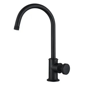 Yüksek standart tek delik siyah Modern lüks mutfak musluk mutfak dolapları musluk lavabo için