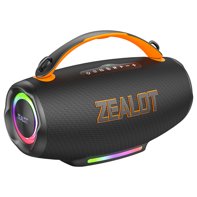 ZEALOT S167 100W RGB Portable Wireless Speakers Massive Bass Party Boombox IPX6 Waterproof Loud Outdoor Speaker