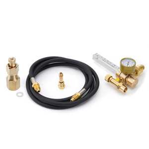 Débitmètre de gaz en laiton avec manomètre pour soudage à l'argon et au CO2 0-15 SCFH 50 PSIG - Product Image 3