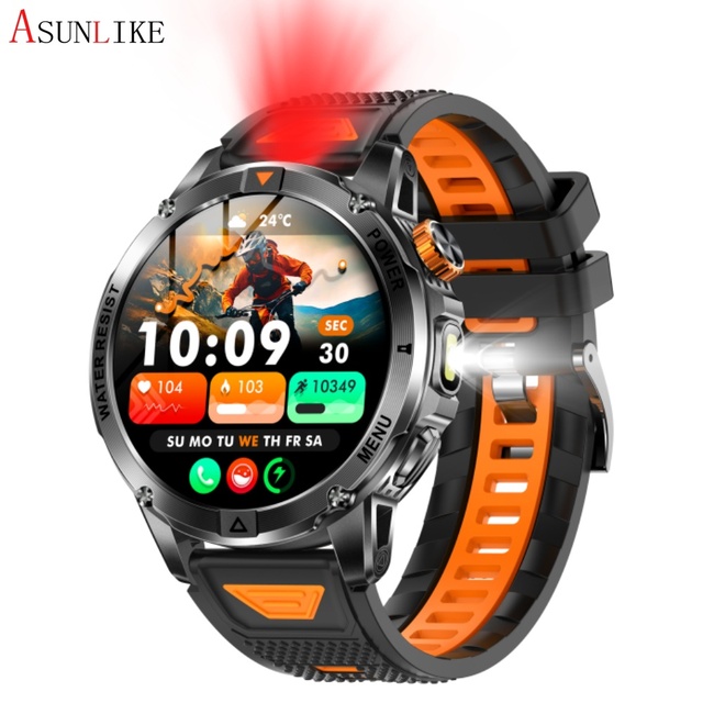 AK93 Men's Sport Smart Watch Outdoor IP68 Waterproof 100+ Sports Modes SOS Bottom Heart Rate Health Monitoring Reloj Inteligente