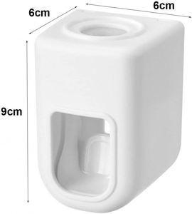 Automatic <b>Toothpaste</b> Dispenser Squeezer Wall Mount <b>Toothbrush</b> Squeezer <b>Holder</b> Rack Bathroom Accessories Set - Product Image 2