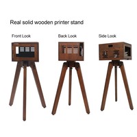 Photobooth en bois vintage noyer foncé avec flight case et support d'imprimante pour QW410 DS620 RX1