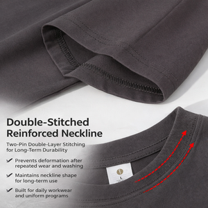 T-shirts pour hommes en coton épais 240 GSM, coupe oversize, style Pro Club, à manches courtes, vierges pour impression de logo, pour vêtements de travail, vente en gros personnalisée - Product Image 4
