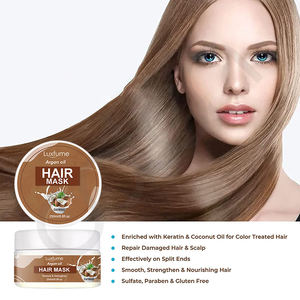 Oalen <span class=keywords><strong>Masque</strong></span> capillaire <span class=keywords><strong>ultra</strong></span> <span class=keywords><strong>doux</strong></span> à l'huile d'argan et à la kératine Crème à base de plantes et de noix de coco bio Soin capillaire nourrissant à la kératine - Product Image 3