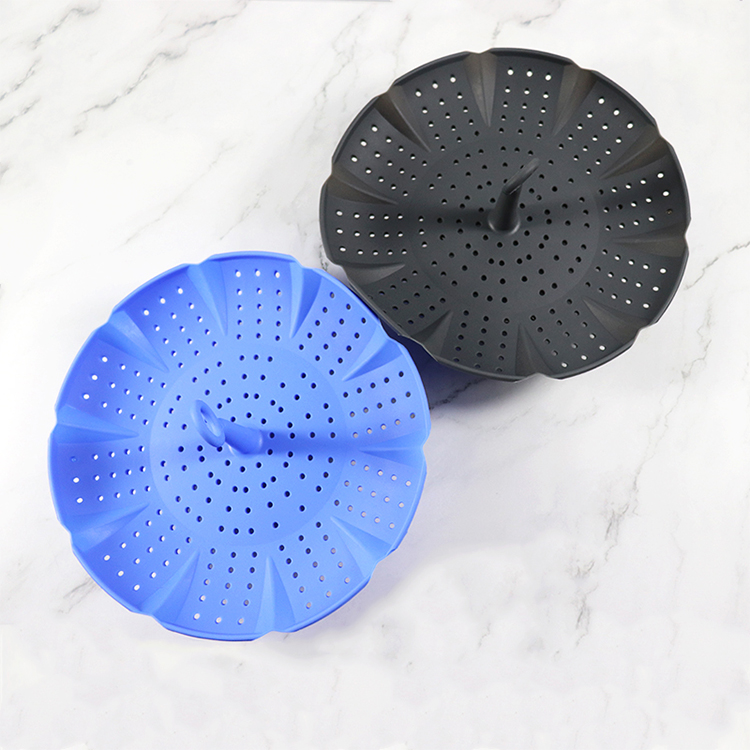 Heat resistant kitchen silicone steamer basket non -Scratch pan  BPA-Free cooking steam basket