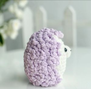 Giocattoli per Bambini Amigurumi Fatti a Mano all'Uncinetto, <span class=keywords><strong>Riccio</strong></span> Viola e Alpaca <span class=keywords><strong>Bianco</strong></span>, Altezza 12cm, Regali per Bambini - Product Image 3