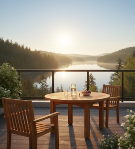 Table basse en teck massif de qualité supérieure, conçue pour les espaces extérieurs luxueux, option de table à manger pliable offrant durabilité et style intemporel - Product Image 5