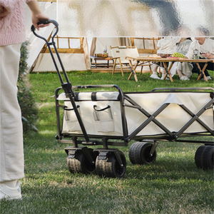 Carro portátil para acampar al aire libre: ruedas resistentes para acampar, Playa y transporte de equipo - Product Image 4