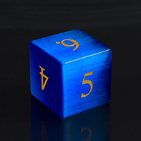 Dés de jeu de rôle DND en pierre précieuse chatoyante bleu royal, 1 pièce, véritable polyédrique, peint à la main, écologique, pour jeux de table Dungeons & Dragons