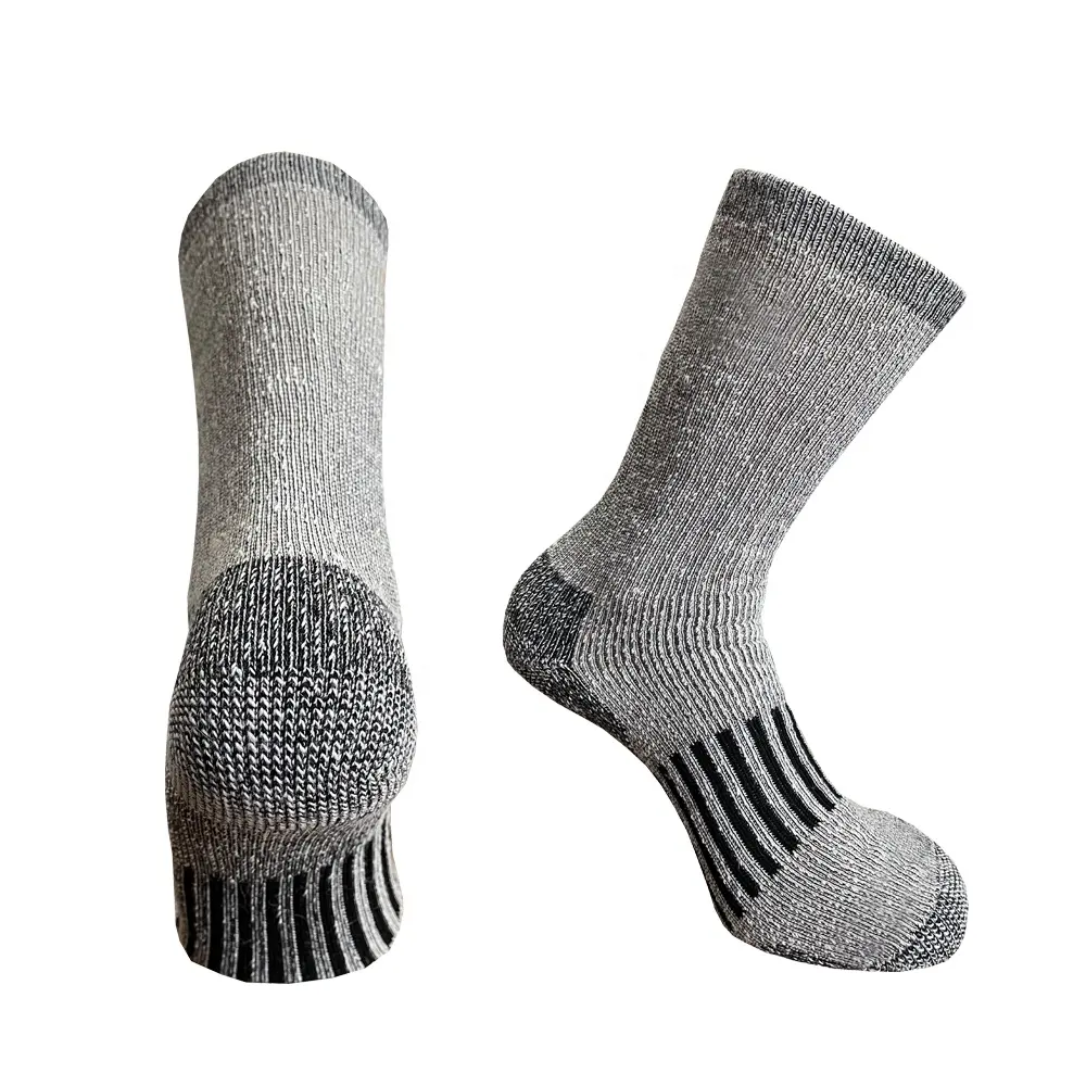 Casual custom design soft hiking thick woollen socks warm winter work thermo merino wool socks