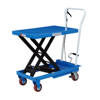 Plateforme élévatrice à ciseaux manuelle 100 kg, mini table élévatrice à ciseaux