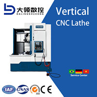 Tour vertical CNC à broche unique robuste DL pour VTC1400, grande capacité de diamètre pour jantes en alliage