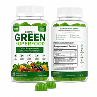 Gummies Super Greens Marque Blanche OEM ODM Formule Personnalisée Sans Sucre Complément Bien-être Fabrication en Gros Fournisseur Marques