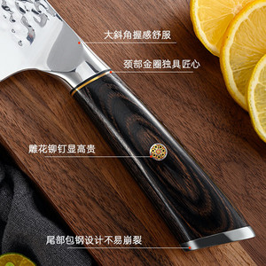 Household kitchen <b>knife</b> set, hand-forged hammered <b>knife</b>, cleaver, chef's <b>knife</b>, meat slicer, kitchen <b>bone</b> cleaver. - Product Image 5