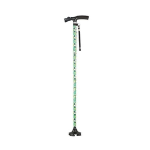 Bâton de marche réglable en alliage d'aluminium vert émeraude à 3 articulations avec embout en caoutchouc, bâton de randonnée tendance pour personnes âgées - Product Image 1