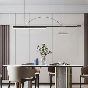 Lámpara de Techo Moderna de Diseño Minimalista para Comedor, Estilo Nórdico Simple y Lujoso, Creativa y Única, Tipo Tira para Barra o Comedor - Product Image 4