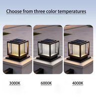 Lampe solaire LED d'extérieur pour poteau de clôture, étanche IP65, pour jardin et aménagement paysager