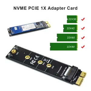 Adaptateur PCIE vers M2 NVMe SSD M2 PCIE X1 lever PCI-E M Key Connector supporte 2230/2242/2260/2280 M.2 SSD