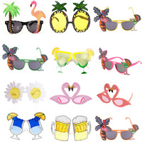 Lunettes de fête hawaïennes Luau pour bal de promo, anniversaire, célébration, avec motifs flamant rose, ananas, cocotier – Articles spéciaux