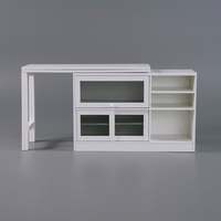 Buffet de rangement blanc Buffet extensible en bois Table à manger pliable