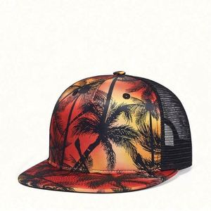 Customize Digital Printing Promotional Fashion <b>Sun</b> Protection Print Unisex <b>Men</b> Snapback <b>Hat</b> With Mesh - Product Image 2