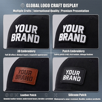 Op maat gemaakte logo 6-delige gestructureerde katoenen twill baseballcap met verstelbare gebogen klep, groothandel borduurwerk OEM mannen vrouwen