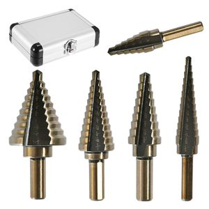 5-mảnh chống trượt màu Đen-Vàng lớp phủ carbide bước khoan <span class=keywords><strong>bit</strong></span> thiết lập ngành công nghiệp tiêu chuẩn tấm kim loại ống dẫn knockout - Product Image 3