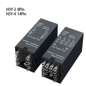 Miniatur pengatur waktu Multi tegangan, tampilan LCD Digital dengan relai kontrol siklus & penundaan 12V 24V 220V ukuran H3Y-2/4 relai waktu - Product Image 4