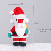 Neues Design Weihnachts-Kuchenaufsatz aus Polymer Clay Material Kuchendekoration Zubehör Weihnachts-Kuchendekoration