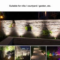Lampes à pointe LED COB Highlux 5W 270 °   Projecteur LED réglable sur piquet pour pelouse de jardin